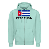 Seafoam free cuba  sos cuba cuba pride nuestra cuba Zipper Hoodie - artisFamous