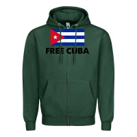 Sports Green free cuba  sos cuba cuba pride nuestra cuba Zipper Hoodie - artisFamous
