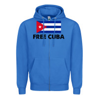 True Royal free cuba  sos cuba cuba pride nuestra cuba Zipper Hoodie - artisFamous
