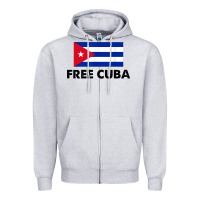 Heather Grey free cuba  sos cuba cuba pride nuestra cuba Zipper Hoodie - artisFamous