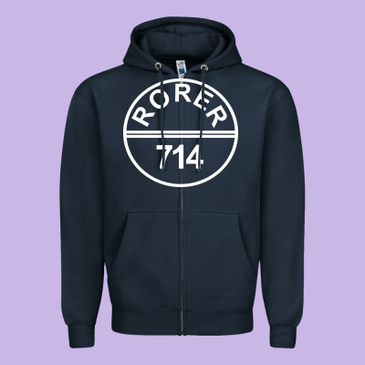 Rorer 714 Zipper Hoodie Designed By Artisfamous