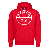 Red rorer 714 Zipper Hoodie - artisFamous