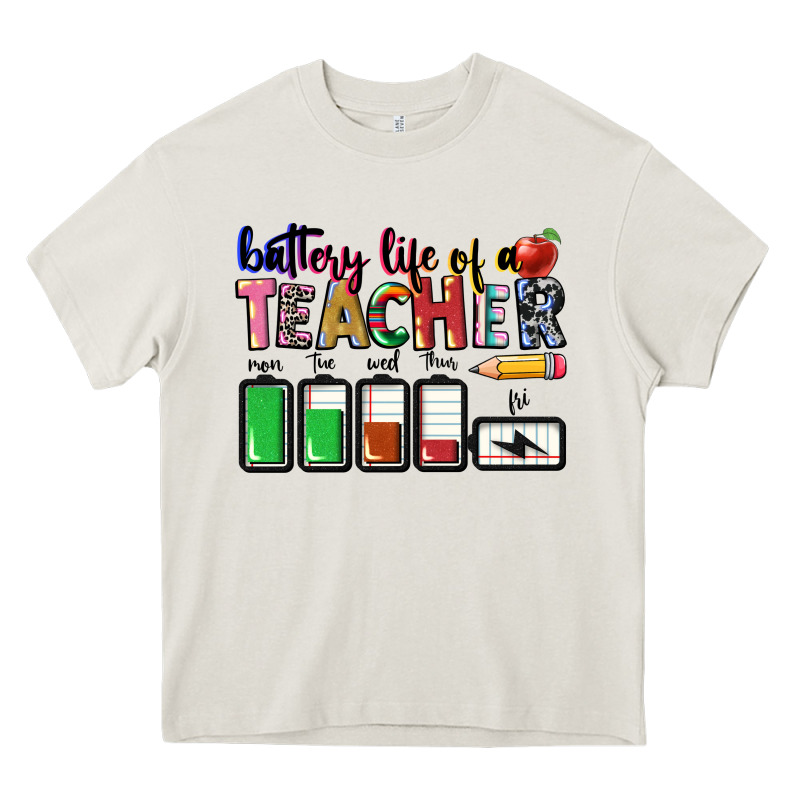 Battery Life Of Teacher Heavy Core Tee by CowGirlArtShop | Teevron