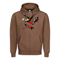 Chestnut sailor jerry tattoo art military mermaid Zipper Hoodie - artisFamous