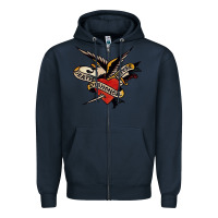 Navy sailor jerry tattoo art military mermaid Zipper Hoodie - artisFamous