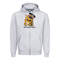 Heather Grey cat tama train station master Zipper Hoodie - artisFamous