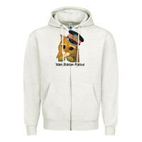 Oatmeal Heather cat tama train station master Zipper Hoodie - artisFamous