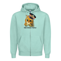 Seafoam cat tama train station master Zipper Hoodie - artisFamous
