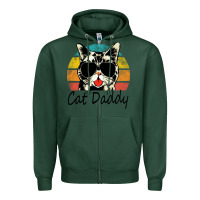 Sports Green cat daddy vintage Zipper Hoodie - artisFamous