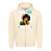 Sandshell juneteenth free ish since 1865 black Zipper Hoodie - artisFamous