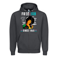 Smoke juneteenth free ish since 1865 black Zipper Hoodie - artisFamous