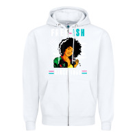 White juneteenth free ish since 1865 black Zipper Hoodie - artisFamous