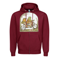 Burgundy frog and toad Zipper Hoodie - artisFamous