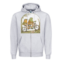 Heather Grey frog and toad Zipper Hoodie - artisFamous