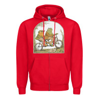 Red frog and toad Zipper Hoodie - artisFamous