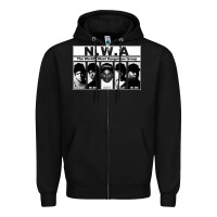 Black n w a Zipper Hoodie - artisFamous