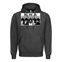 Charcoal Heather n w a Zipper Hoodie - artisFamous