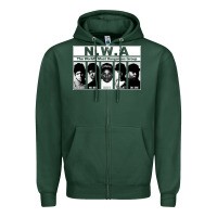 Sports Green n w a Zipper Hoodie - artisFamous