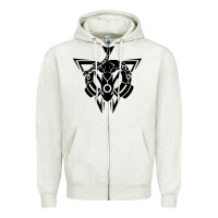 Oatmeal Heather rayquaza Zipper Hoodie - artisFamous
