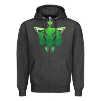 Charcoal Heather rayquaza Zipper Hoodie - artisFamous