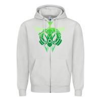 Dove Grey rayquaza Zipper Hoodie - artisFamous