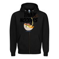 Black think noodles Zipper Hoodie - artisFamous