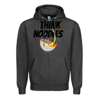 Charcoal Heather think noodles Zipper Hoodie - artisFamous