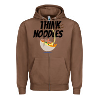 Chestnut think noodles Zipper Hoodie - artisFamous