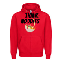 Red think noodles Zipper Hoodie - artisFamous
