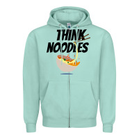 Seafoam think noodles Zipper Hoodie - artisFamous