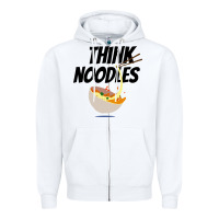 White think noodles Zipper Hoodie - artisFamous