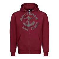 Burgundy Minutemen San Pedro Zipper Hoodie - artisFamous