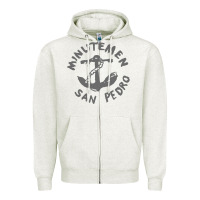 Oatmeal Heather Minutemen San Pedro Zipper Hoodie - artisFamous