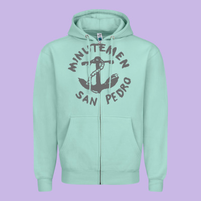 Minutemen San Pedro Zipper Hoodie Designed By Artisfamous