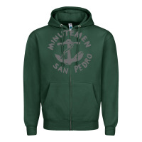 Sports Green Minutemen San Pedro Zipper Hoodie - artisFamous