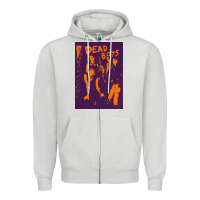 Dove Grey Dead Boys Punk Zipper Hoodie - artisFamous