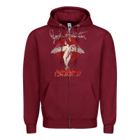 Burgundy louder than life teather american Zipper Hoodie - artisFamous