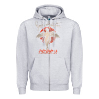 Heather Grey louder than life teather american Zipper Hoodie - artisFamous