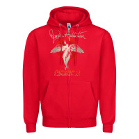 Red louder than life teather american Zipper Hoodie - artisFamous