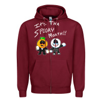 Burgundy game skid and pump Zipper Hoodie - artisFamous