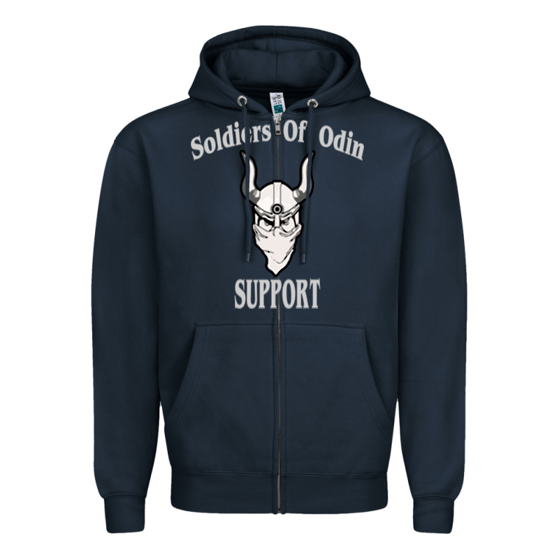 Soldiers Of Odin Worldwide Support Zipper Hoodie by artisFamous | Teevron