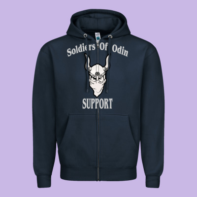 Soldiers Of Odin Worldwide Support Zipper Hoodie Designed By Artisfamous