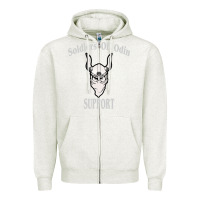Oatmeal Heather soldiers of odin worldwide support Zipper Hoodie - artisFamous
