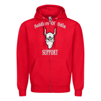 Red soldiers of odin worldwide support Zipper Hoodie - artisFamous