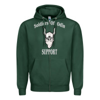 Sports Green soldiers of odin worldwide support Zipper Hoodie - artisFamous
