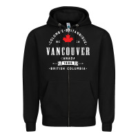 Black vancouver canada Zipper Hoodie - artisFamous