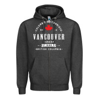 Charcoal Heather vancouver canada Zipper Hoodie - artisFamous