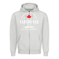 Dove Grey vancouver canada Zipper Hoodie - artisFamous