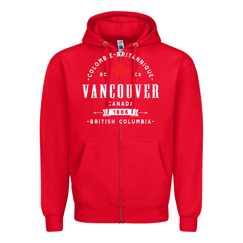 Vancouver Canada Zipper Hoodie by artisFamous | Teevron
