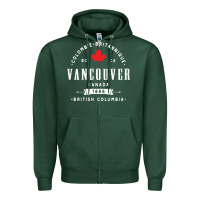 Sports Green vancouver canada Zipper Hoodie - artisFamous